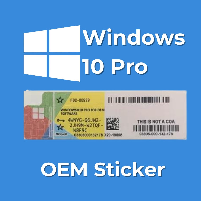 Window Software Sticker Windows 10 Pro OEM Sticker – LICENSES2GO